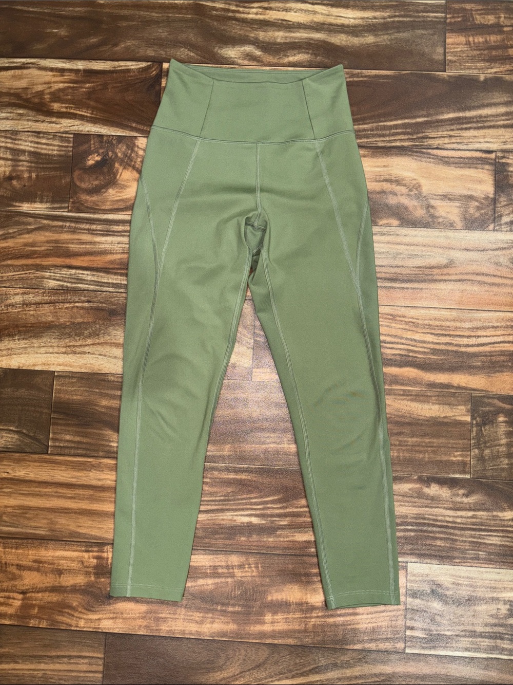 Girlfriend Collective Olive Green High-Rise Leggings